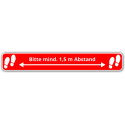 Bodenaufkleber „Bitte mind. 1,5 m Abstand“