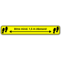 Bodenaufkleber „Bitte mind. 1,5 m Abstand“
