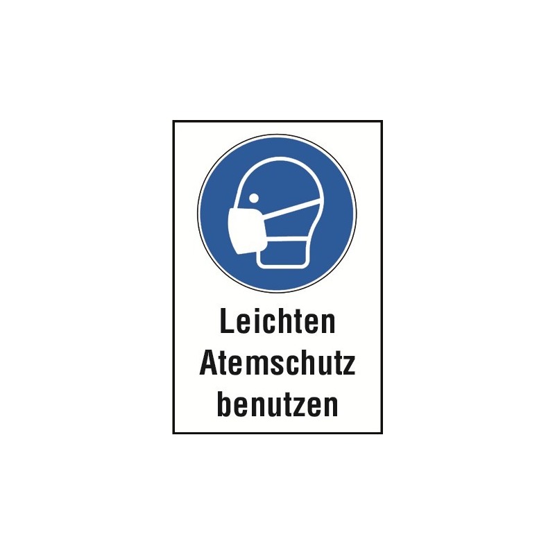 Kombischild „Leichten Atemschutz benutzen“ - DIN EN ISO 7010 - M016