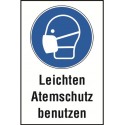 Kombischild „Leichten Atemschutz benutzen“ - DIN EN ISO 7010 - M016