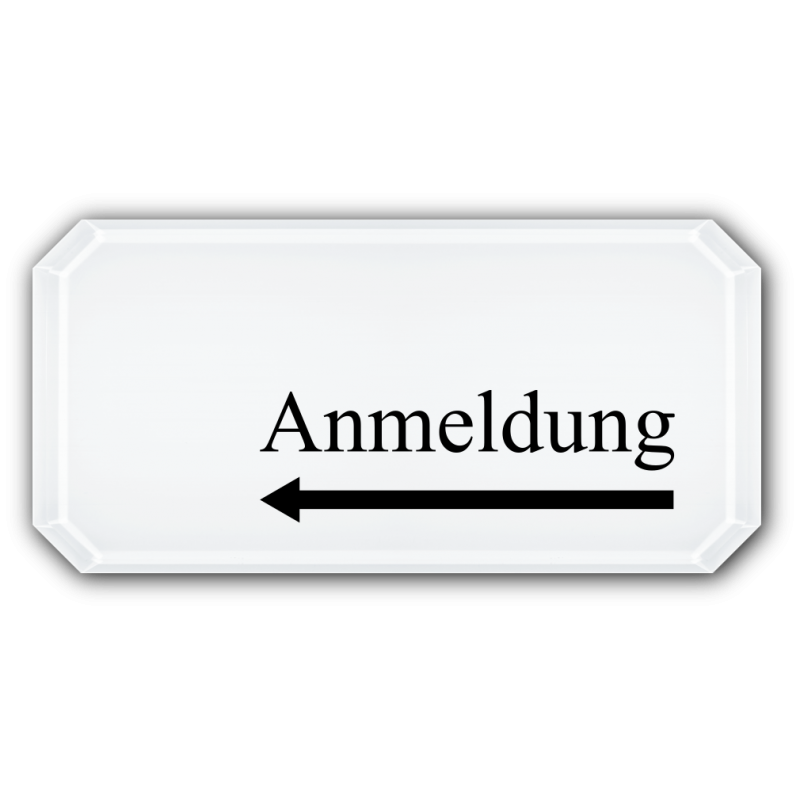 Anmeldung (Pfeil links)