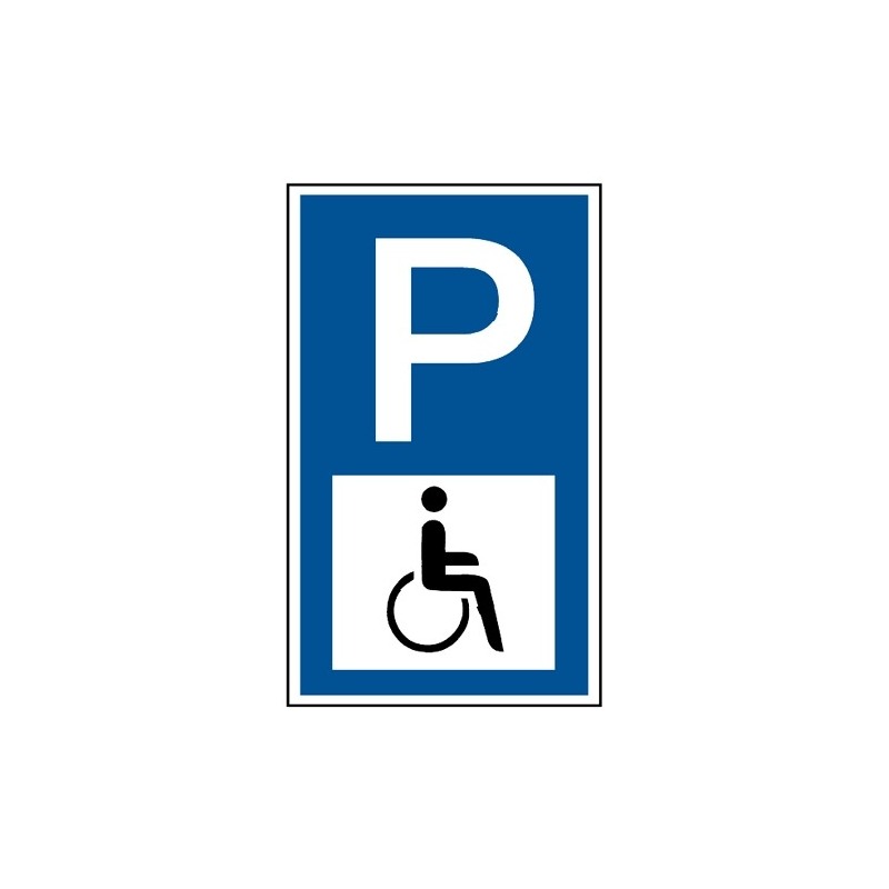 Parkplatzschild, Symbol „Rollstuhlfahrer“