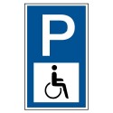 Parkplatzschild, Symbol „Rollstuhlfahrer“