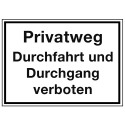 Privatweg Durchfahrt und Durchgang verboten